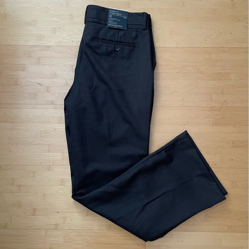 Banana Republic The Martin Fit Trouser Pants Brown Stretch Petite Women's Sz 8P